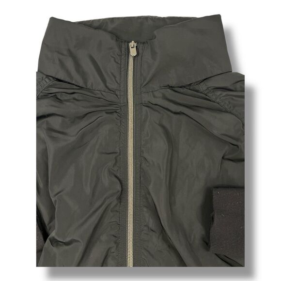 Athleta Jersey Bomber Black Jacket Size Large - Picture 6 of 8